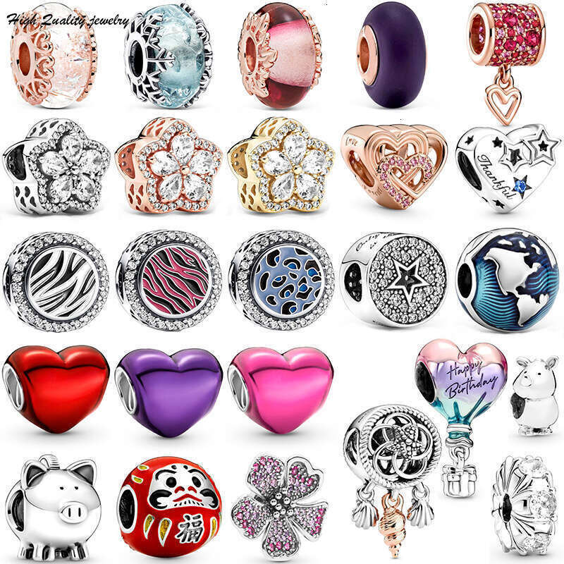 Classics 925 Sterling Silver Hot Air Balloon Dream catcher Heart Star Beads Fit Original Dangle Charm Bracelet for Women DIY Jewelry wholesale