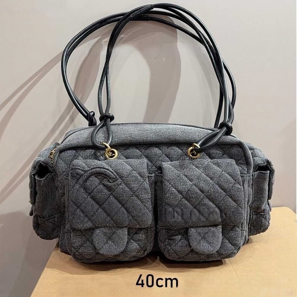 Designer Shoulder A Vintage Women Motorcycle denim Mini Flap Coin Zipper Large Capacity cambons Leather Luxury Handbag Camera Bags Underarm crossbody 
