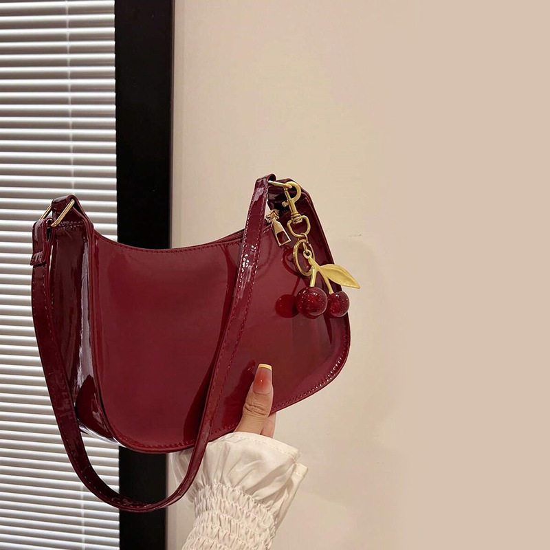 Retro Solid Color PU Leather Shoulder Underarm Bag Women's Fashion Handbags Casual Hobos Purses and Handbag Ladies Hand Bags