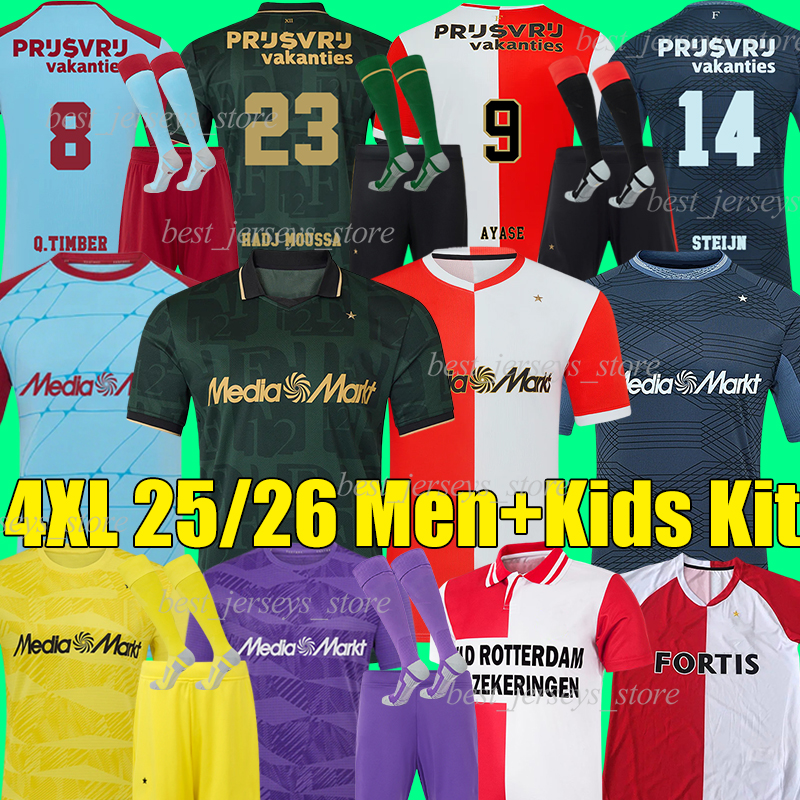 4XL 25/26 FeYeNoOrdS AYASE Soccer Jerseys HADJ MOUSSA STEIJN Q.TIMBER WATANABE SAUER BORGES TENGSTEDT VALENTE BOS SLITI LARIN men kids kits socks sets football shirts