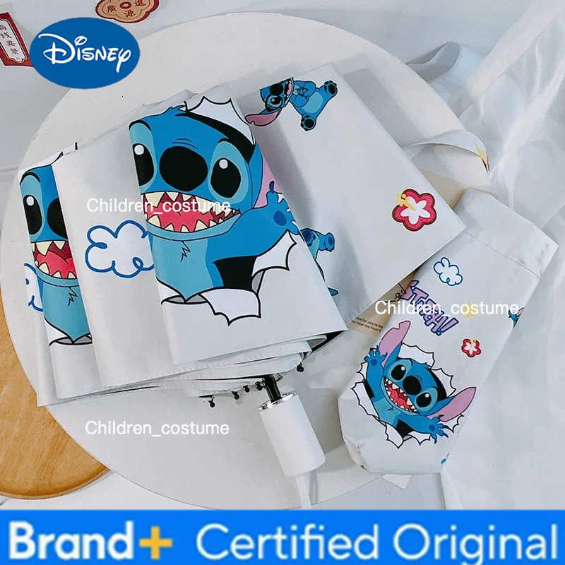 Disney Cartoon Stitch Umbrella Female Instagram Folding Fully Automatic Sun Umbrella Sun and Rain Dual Use Student Sun Protection and U H251226