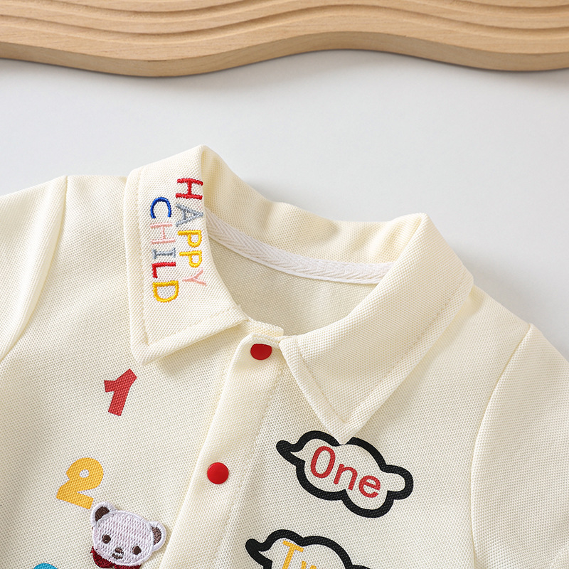Baby clothes, summer clothes, short sleeved Rompers, cute and super cute children's outdoor climbing clothes
