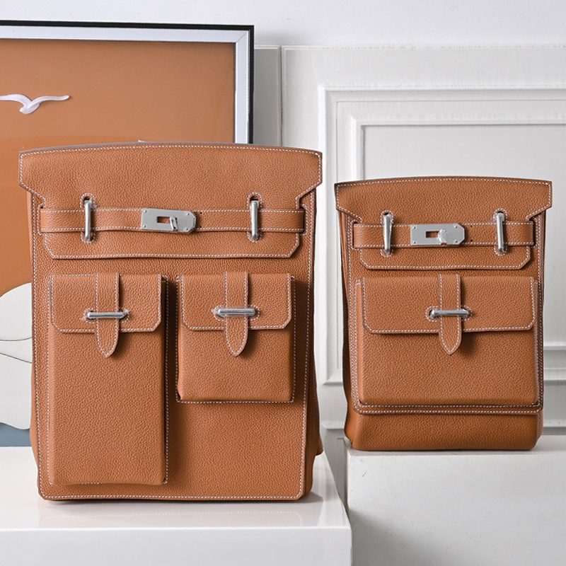 High-Quality Backpack Men Chest Pack Luxury Brand TOGO Genuine Leather Backpacks mango89711