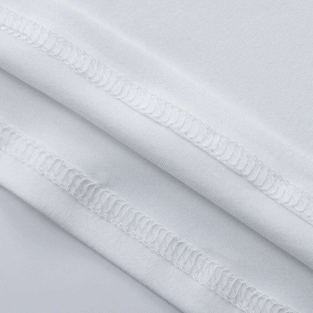 Men's Summer Trendy Bottom V-Neck White High Quality Fabric Pure Cotton Short Sleeved Casual T-Shirt