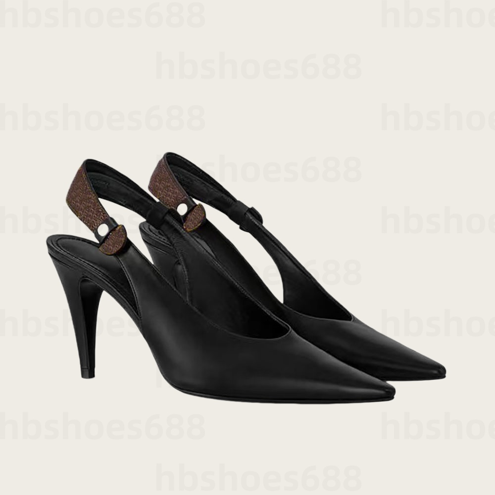 luxury silk highheeled sandals pumps fashion designer slingbacks dress shoes womens pointed toe 9 5cm 5 5cm 1cm business party evening shoes size 3542 with box
