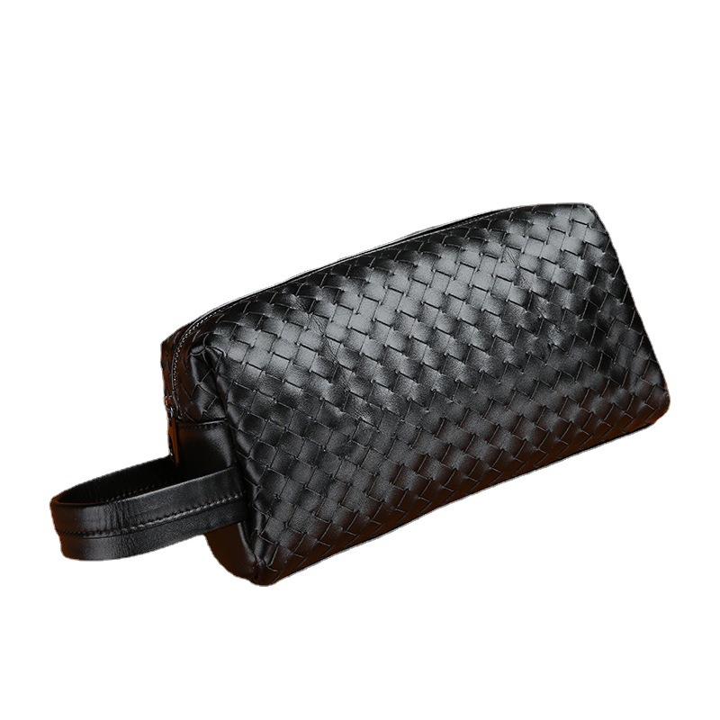 Clutch bag 2025 new Korean style PU woven Clutch bag large capacity bucket-style handbag lightweight