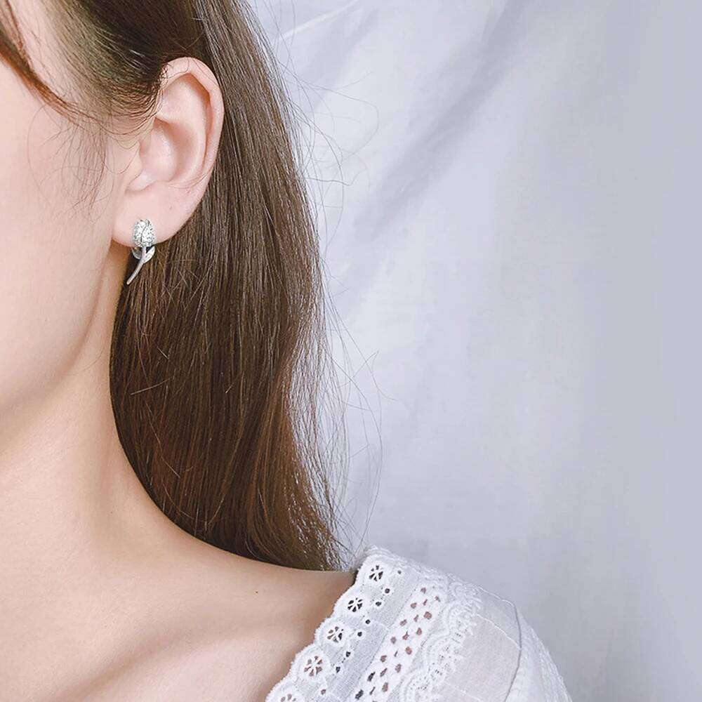 Huitan Korean Style Flower Shaped Hoop Earrings for Women Silver Color/Gold Color Fancy Girls Ear Accessories Trendy Jewelry
