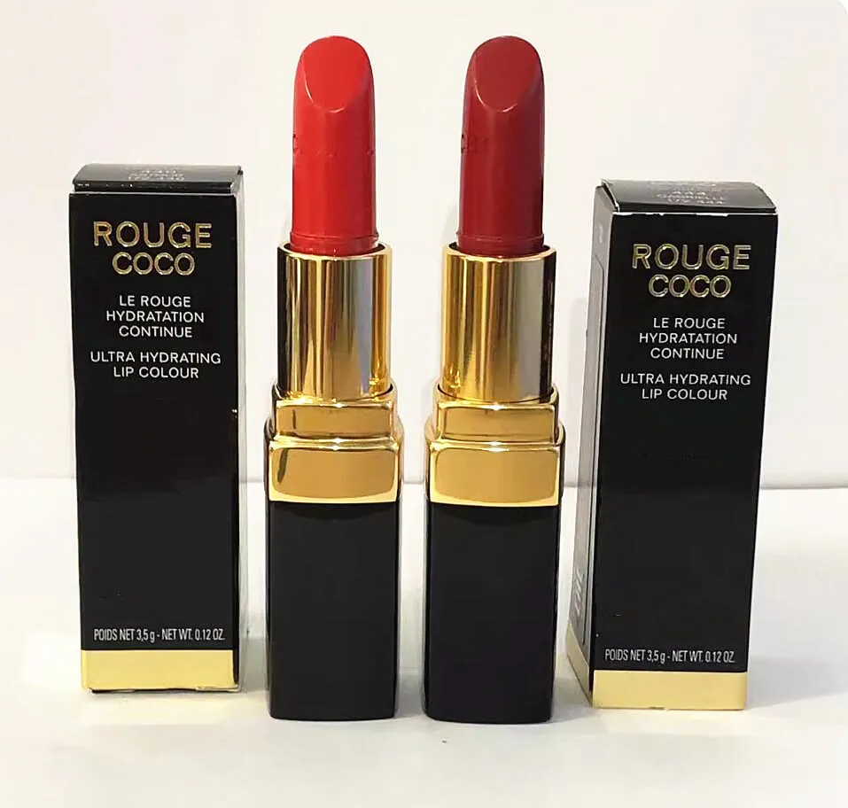 Brand 6 Colors Le Rouge Hydratation Lipstick 401/402/403/404/405/406 3.5g 0.12OZ Top Quality Hydratation Lipgloss lipstick