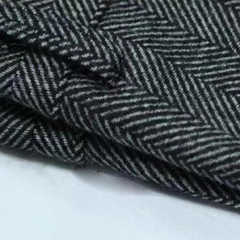 Autumn Warm Wool Herringbone Casual Trousers British Retro Woolen Loose Straight Pants for Men 251226