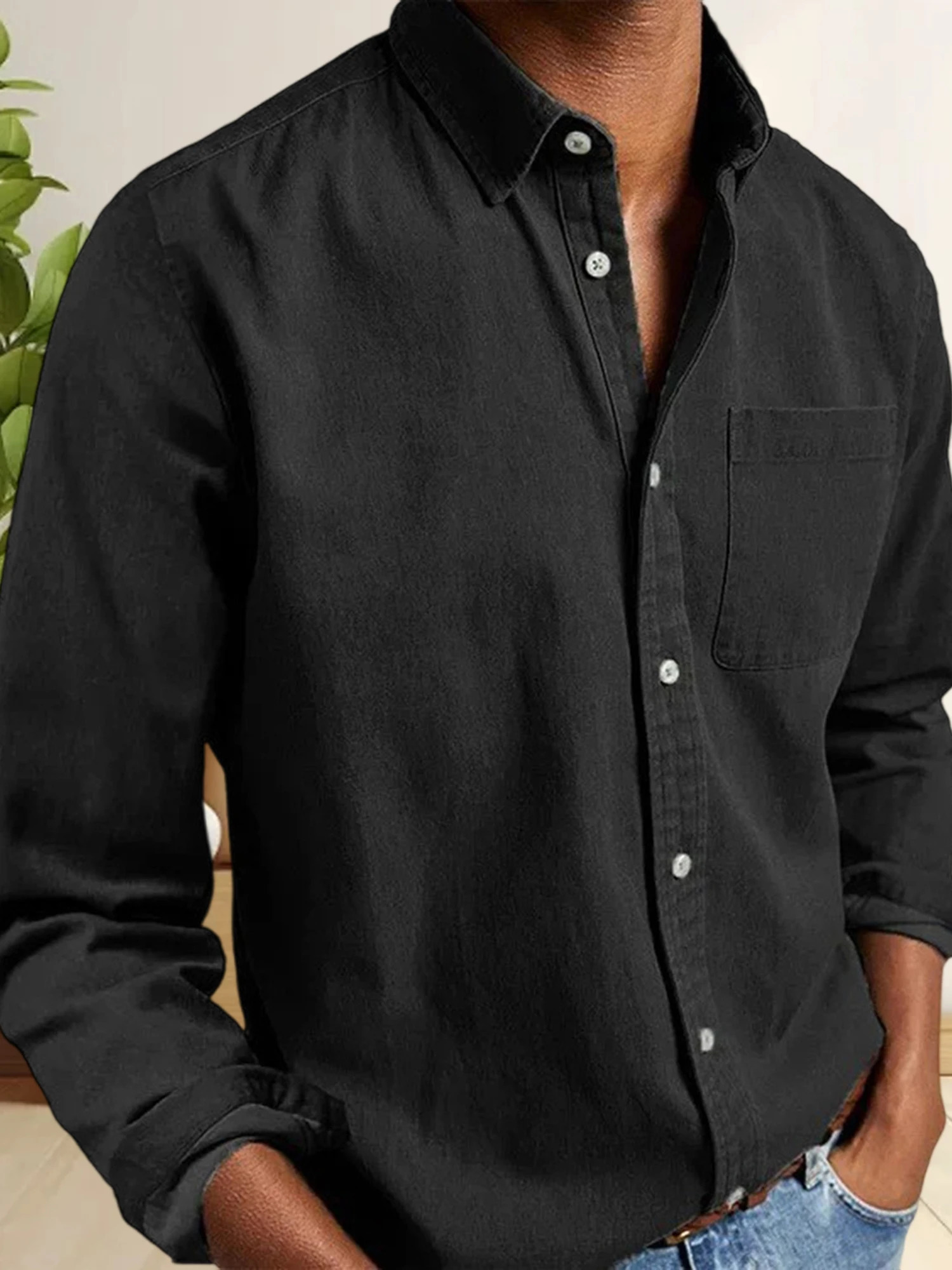 Men s Long Sleeve Plaid Button Down Shirt Casual Fit Flannel Checkered Shirts for Fall Streetwear Fashion 251222