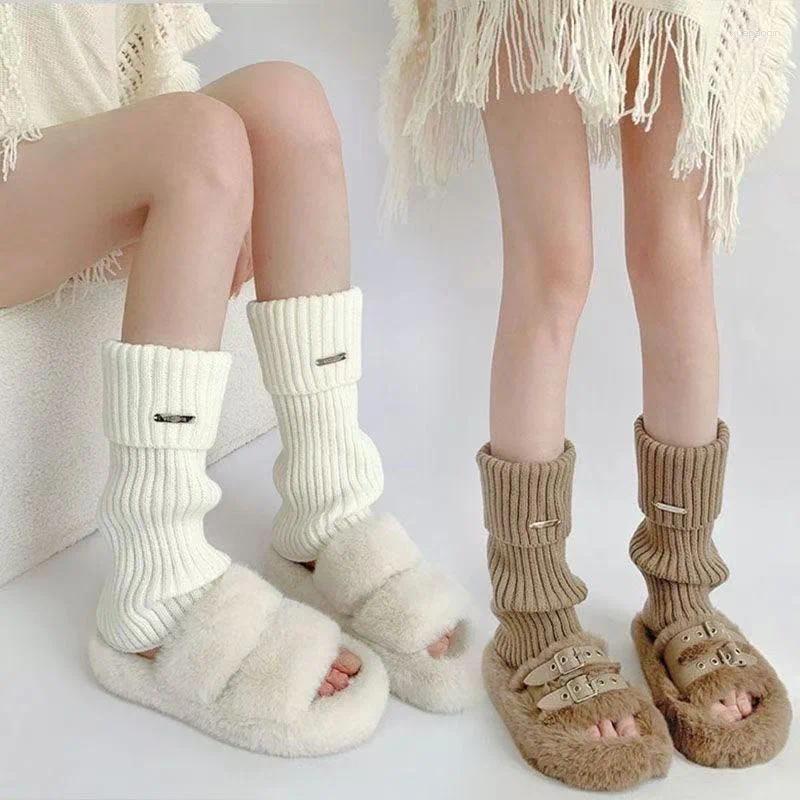 Women Socks 1Pair Short Foot Warmers JK Bubble Lolita Leg Warmer Y2K Punk Gothic Knitted Cover Crochet Boot Cuffs