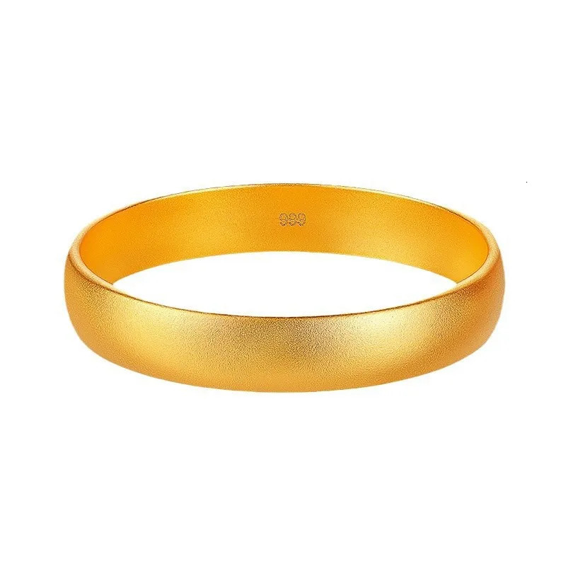 Women 12mm Tire Bangle 24K Gold AU999 Exclusive fit quality 251219