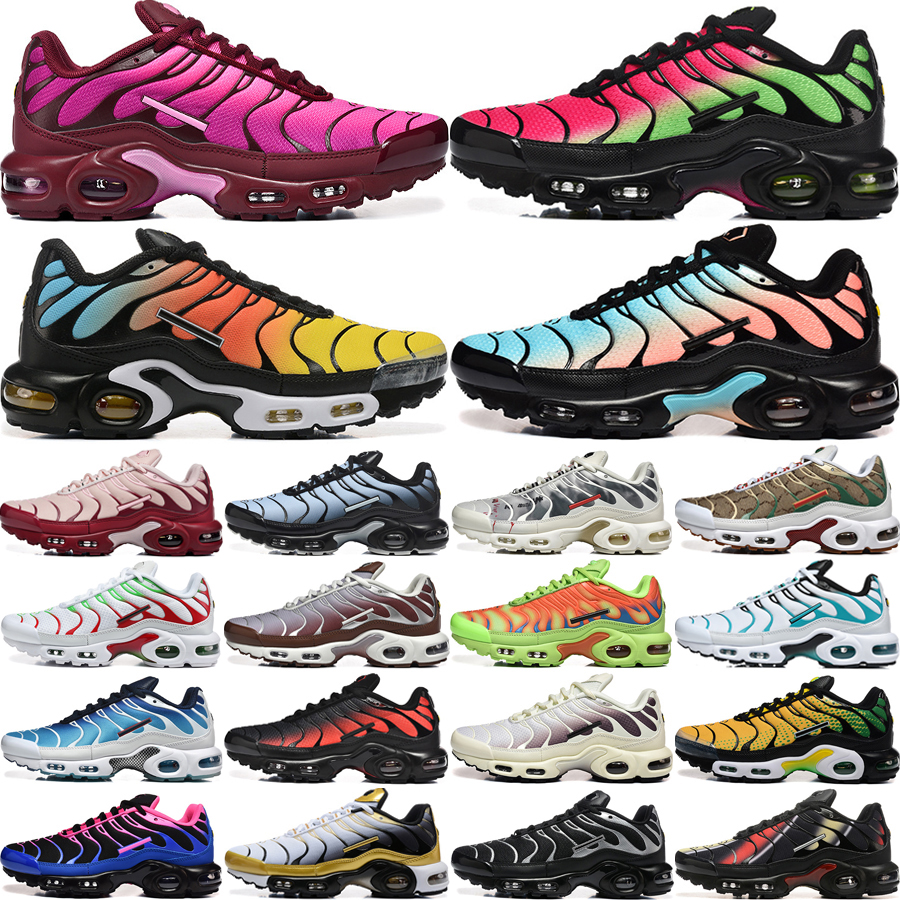 Top Plus Men Running Shoes Classical TNs Designer Trainers South Beach Triple Black Hyper Pink Volt Tuned Mint Green Outdoor Mens Sneakers Size 40-46