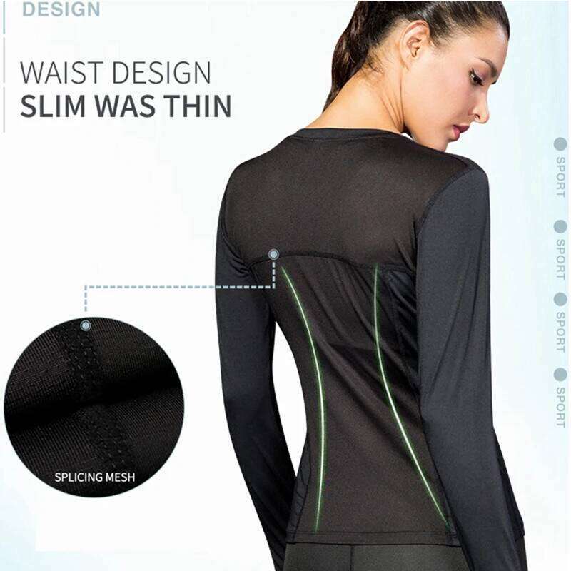 Long Sleeve Workout Shirts Women Quick Dry Gym Athletic T-Shirt Running Hiking Yoga Top with Thumb Hole Slim Fit 25T1226
