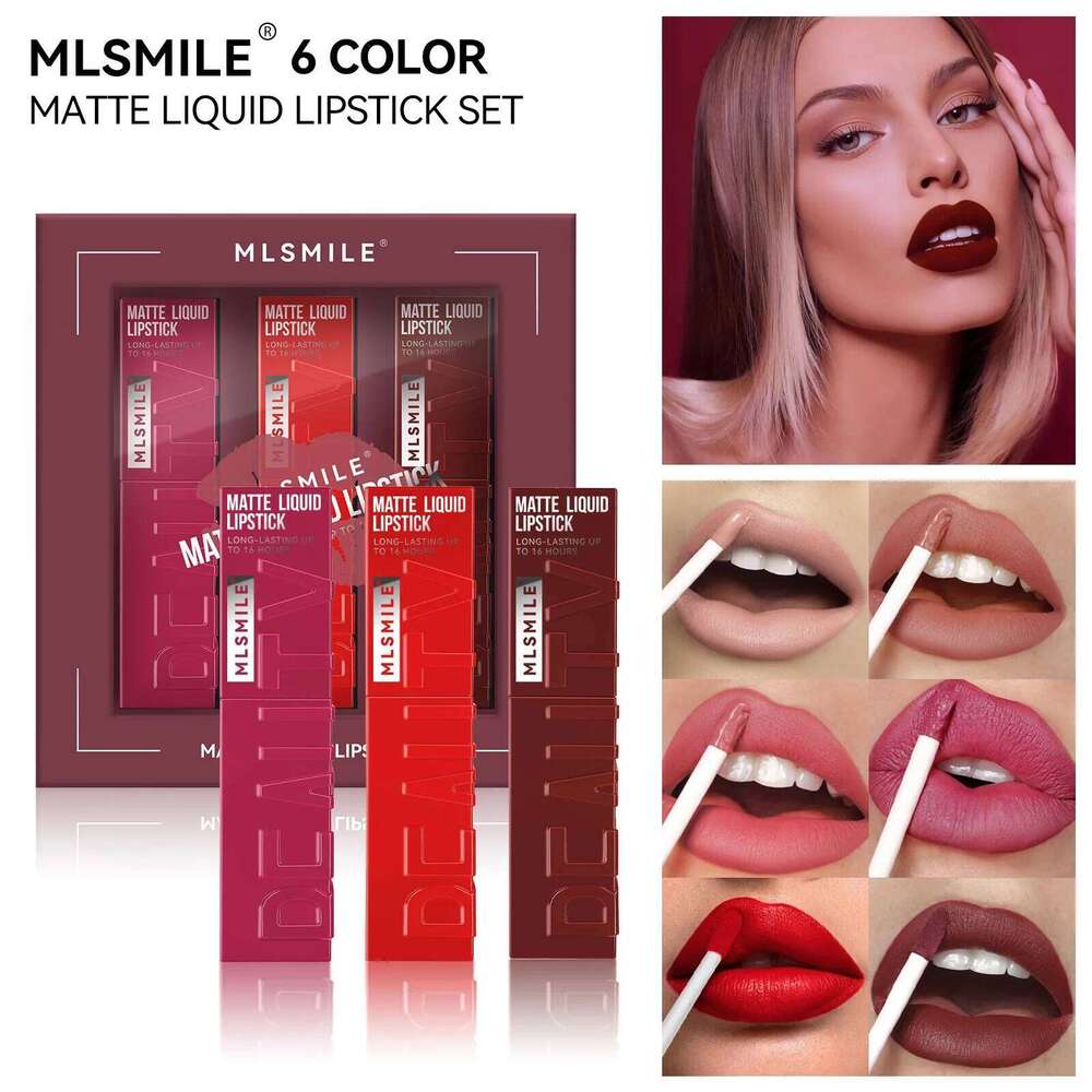 3 PCS Matte Ink Liquid Lipstick Long Lasting Velvet Nude Lip Gloss Non-stick Cup Lips Tint Waterproof Make Up 25H1226