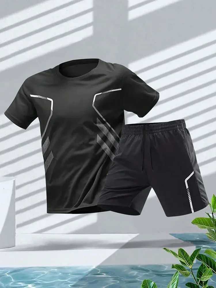 Bullpadel Mens Sports T-shirt and shorts Summer Soccer Training Badminton Sport Short mens Tennis sport Short sleeve top X250129