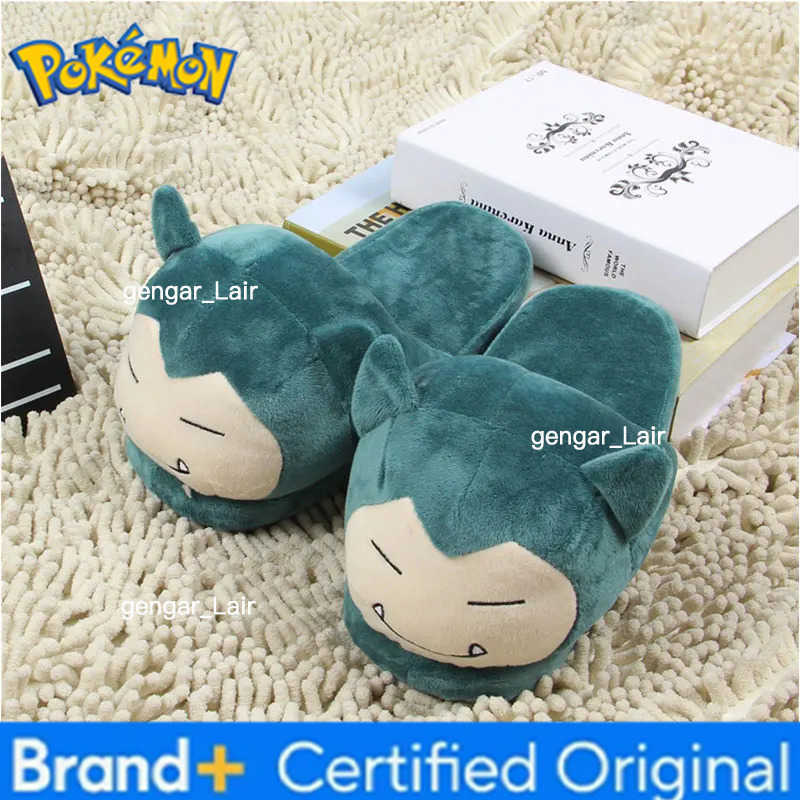 Pokemon Anime Slippers For EU size 36-39 Anime Snorlax Squirtle Charizard Eevee W251226