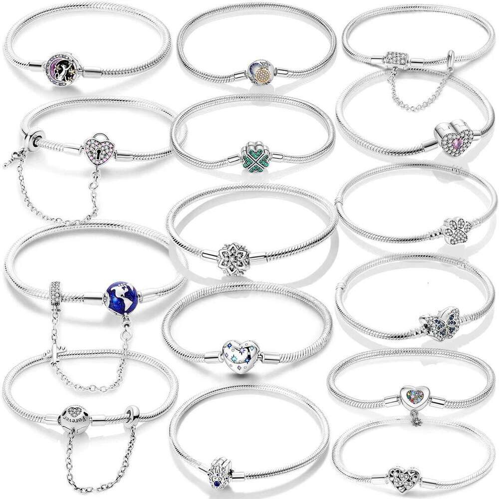 Original Heart Shell Butterfly Footprint 925 Sterling Silver Fit Brand Me Charm Beads Fashion Women Bracelet Jewelry 25T1226