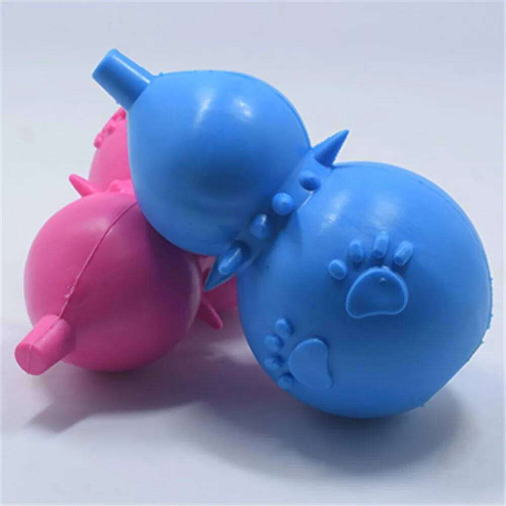 Dog Gourd Shape Leakage Food Ball Pet Interactive Training Chew Toys Cat Puppy Tooth Cleaning Molar Biting Durable TPR Toy 25N1226