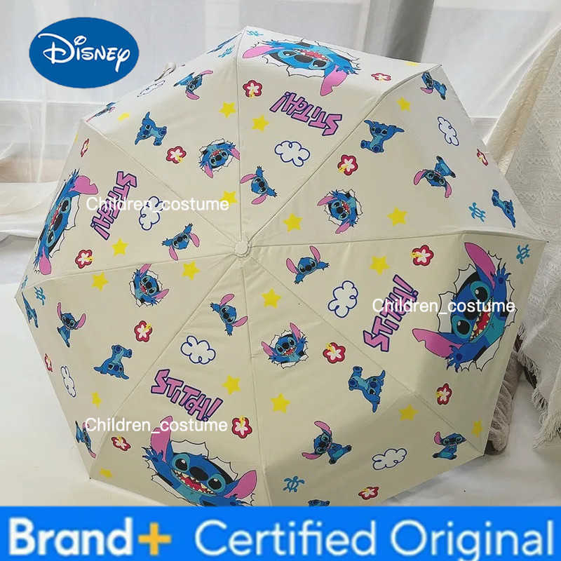 Disney Cartoon Stitch Umbrella Female Instagram Folding Fully Automatic Sun Umbrella Sun and Rain Dual Use Student Sun Protection and U H251226