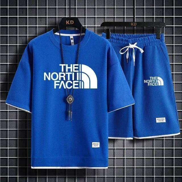 Designer Clothes New Summer Breathable Short Sleeved T Shirt And Shorts Two Piece Set Fashionable Outdoor Beach Casual Men S Suit Hot Selling