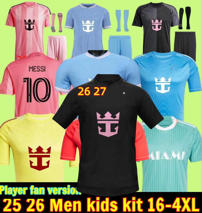 2025 2026 InterS MiamiSS Soccer Jersey CF SUAREZ CAMPANA YEDLIN football Kids Adult suit Player Fans version shirt kits Maimi