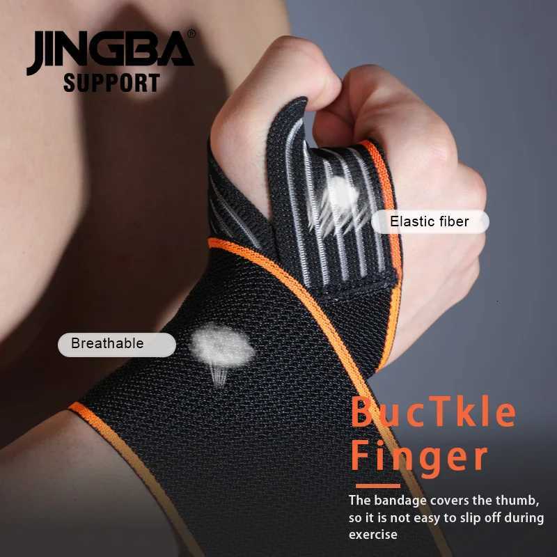 Fitness Wrist Wraps Weight Lifting Gym Wrist Straps Cross Training Padded Thumb Brace Strap Power Hand Support Bar Wristband M251226