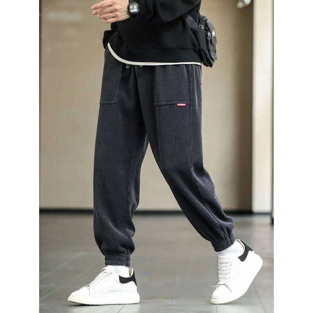 2023New Autumn Winter Corduroy Sweatpants Men Baggy Joggers Fashion Streetwear Loose Casual Harem Pants Plus Size 8Xl