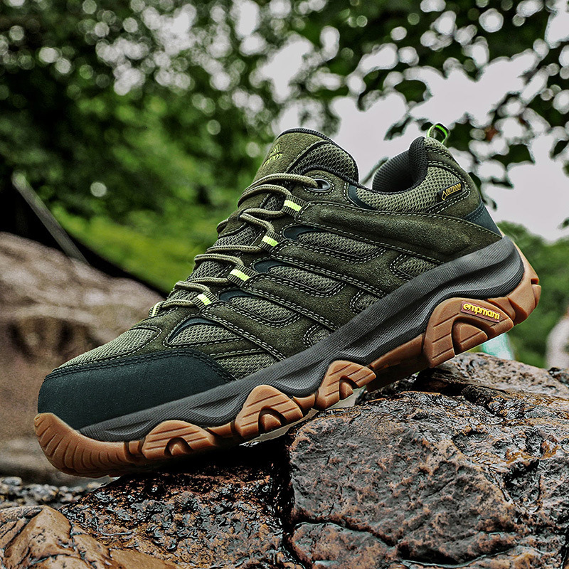 Outdoor Hiking Men, Shock Absorption, Lightweight, Water-Resistant, Professional Trail Trekking Climbing Sports Shoes, Travel Shoes for Men