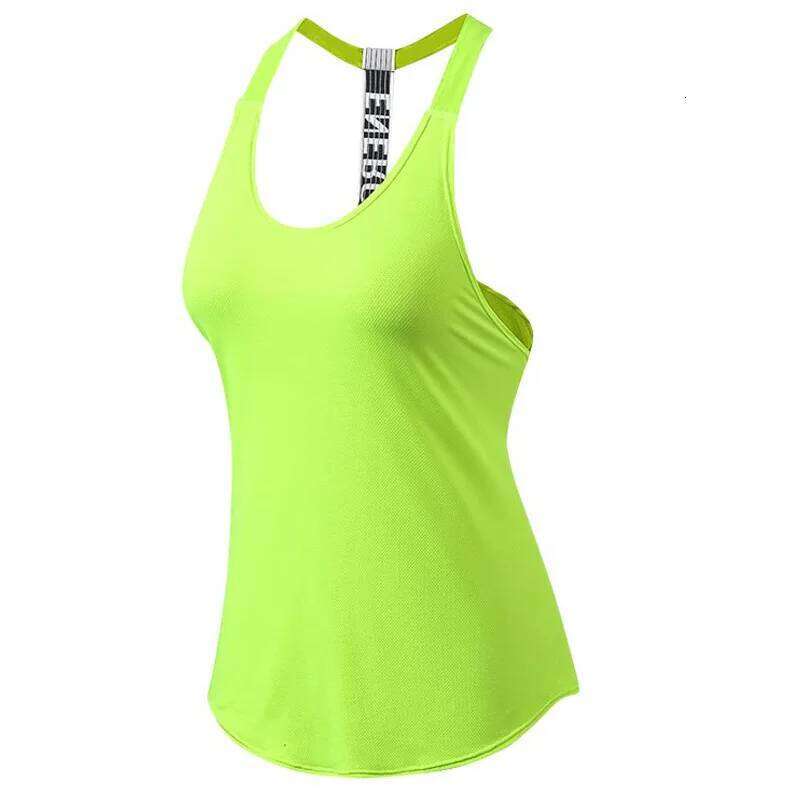 2024 Gym Women's Sports Letter Backless Shirts Sleeveless Yoga Tops Fitness Running Quick Dry Tank Crop Top 25T1226