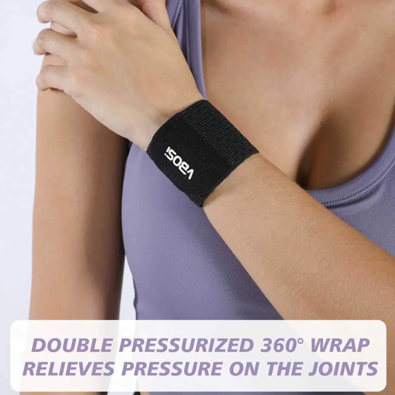 VBOSI 1 Piece Women Men Lightweight Adjustable Wrist Wrap Support for Work Badminton Gym Training M251226