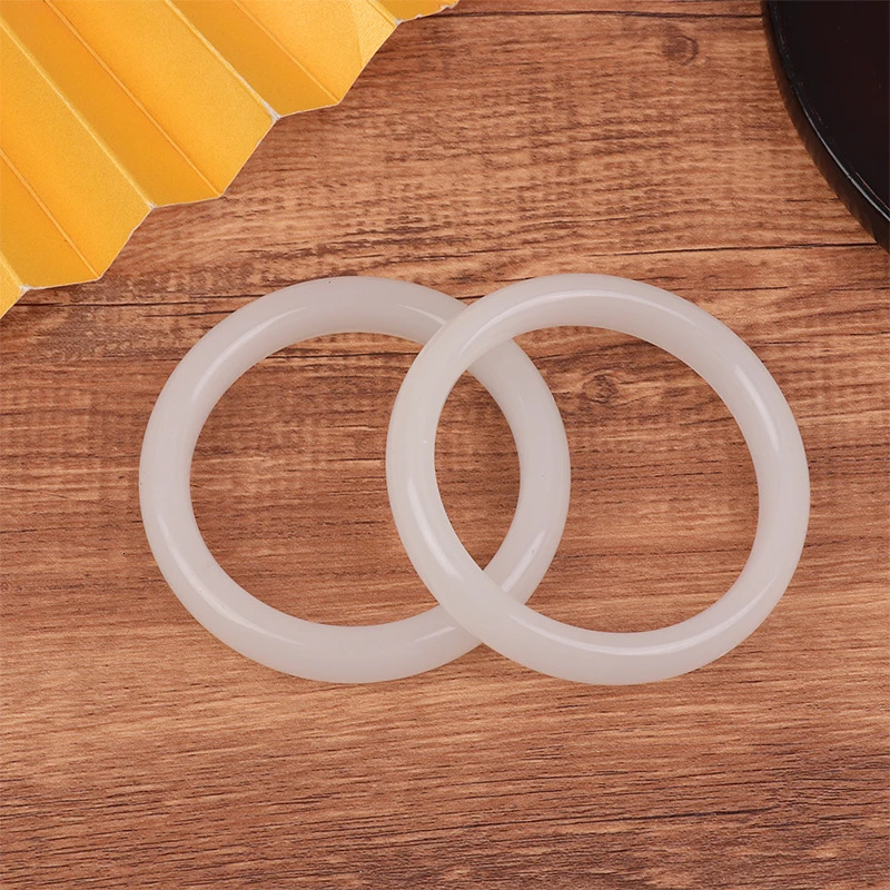 Natural White Chinese Jade Bracelet Bangle Jewellery Fashion Accessories Woman Lucky Amulet Gift 5862mm 251219