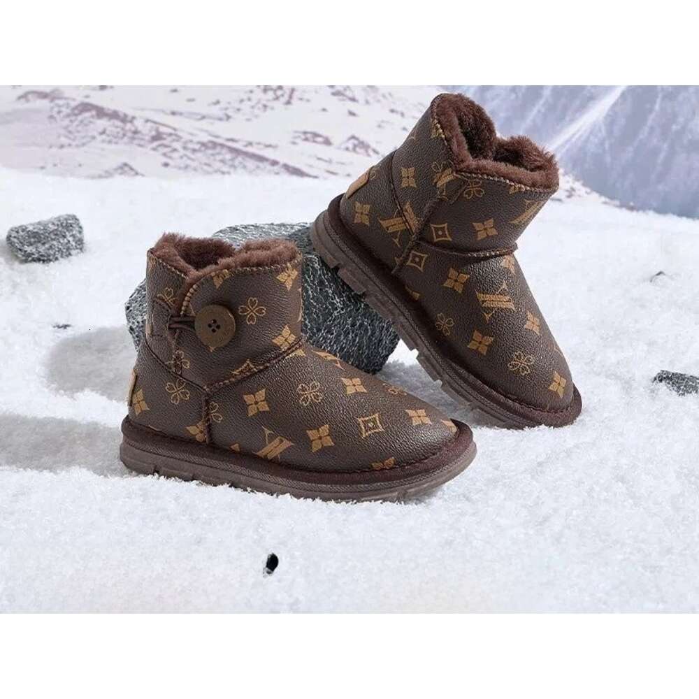 Parent-Child Style Snow Boots Unisex Winter New Fleece-Lined Thickened Loafers Cold-Proof Warm Cotton Shoes For Women