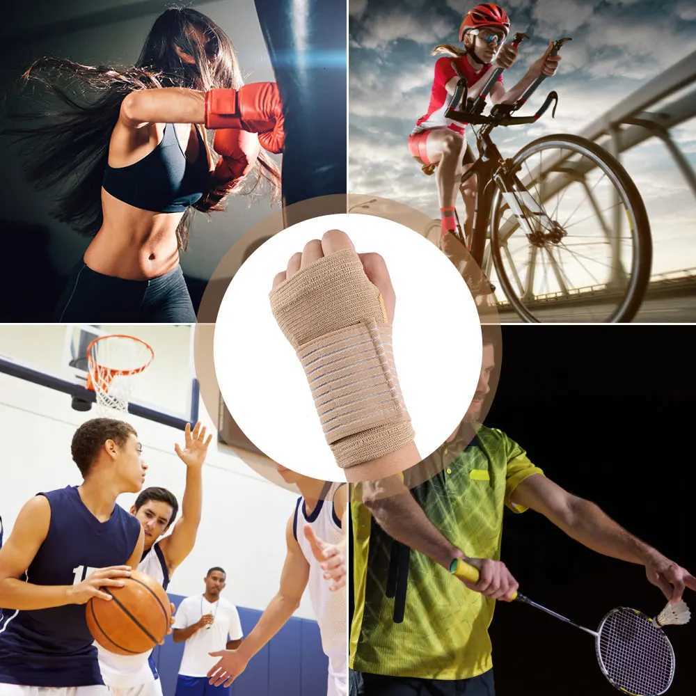 2pcs Elastic Wrist Support with Strap Carpal Tunnel Wristband Adjustable Wrist Brace for Arthritis and Tendinitis Joint Relief M251226