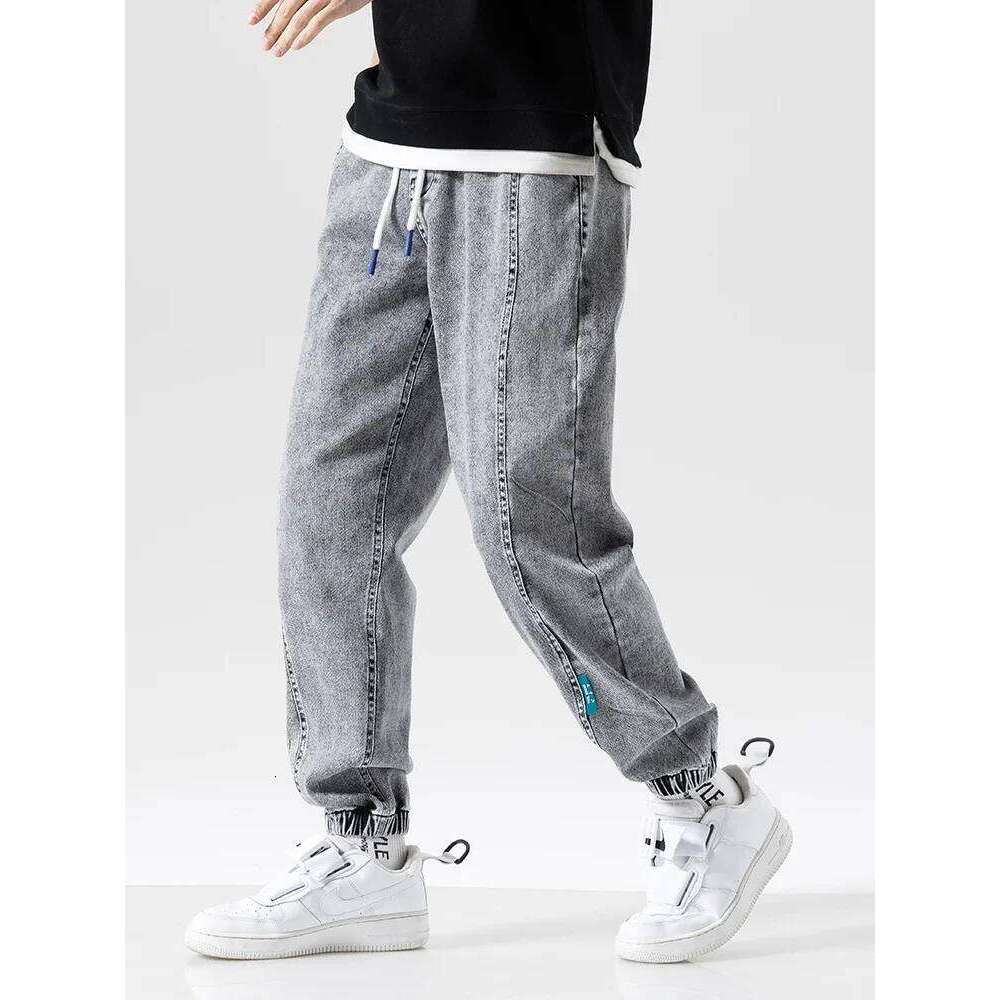 Spring Summer Black Blue Baggy Jeans Men Streetwear Denim Joggers Casual Cotton Harem Pants Jean Trousers Plus Size 6Xl 7Xl 8Xl