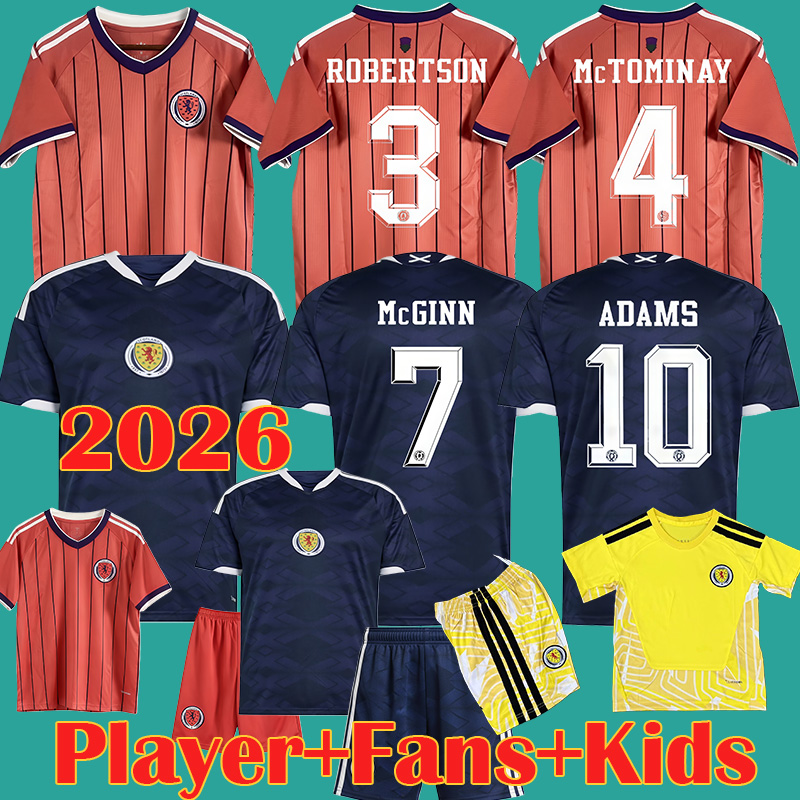 2026 Scotland Soccer Jerseys ROBERTSON McGINN McTominay McGREGOR SHANKLAND MCGREGOR Home Away maillot World cup football shirt 4XL Retro 82 86 90 94 96 98 unifrom 2XL