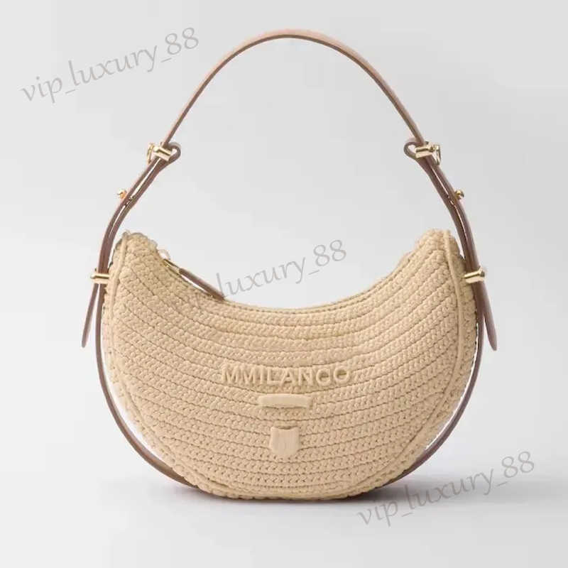 Shoulder Bags Luxury Designer Straw Shoulder Bag Women Triangle Weave Crossbody Clutch Summer Boho Beach Bag Fashion Weekender u0026 Travel Underarm Purse 001