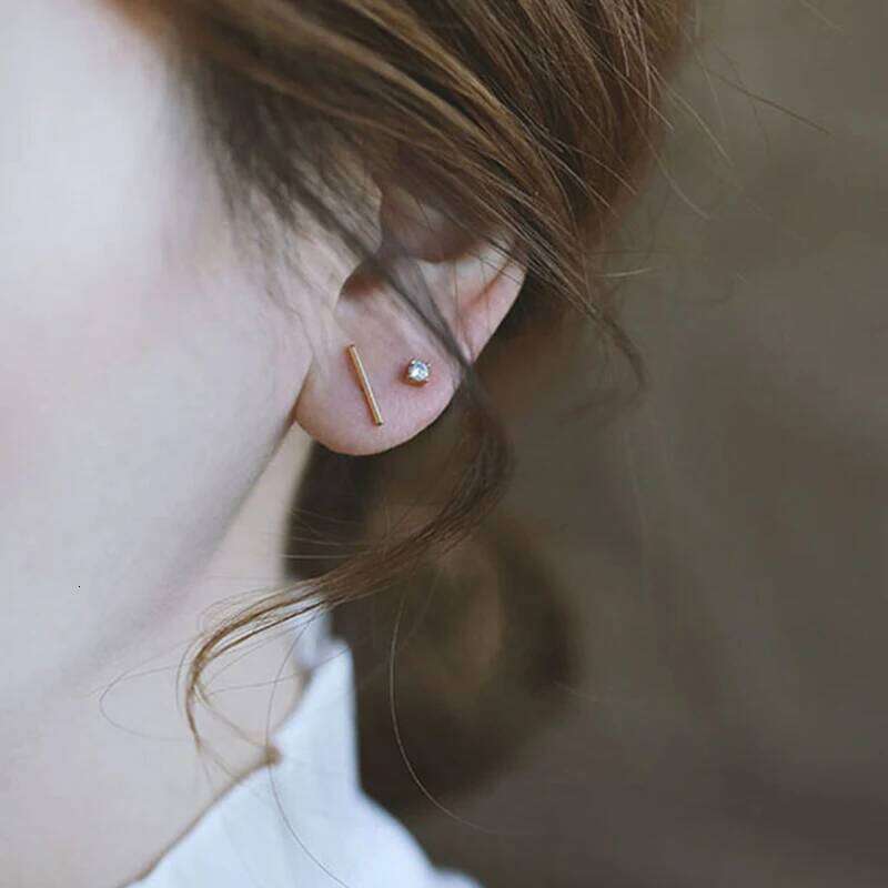 5 Pcs Pearl Crystal Small Stud Earrings Set for Women Girls Fashion Studs Ear Jewelry 25H1226