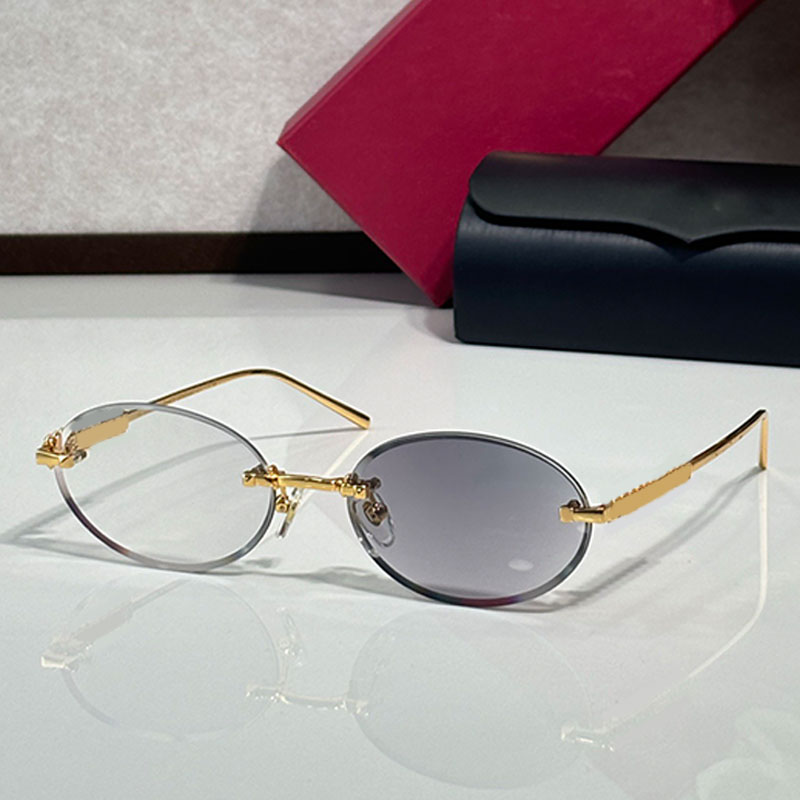 Mens oval sunglasses 2025SS Designer men women photochromic glasses UV400 popular women metal frame glasses CT0739S holiday driving Man glasses