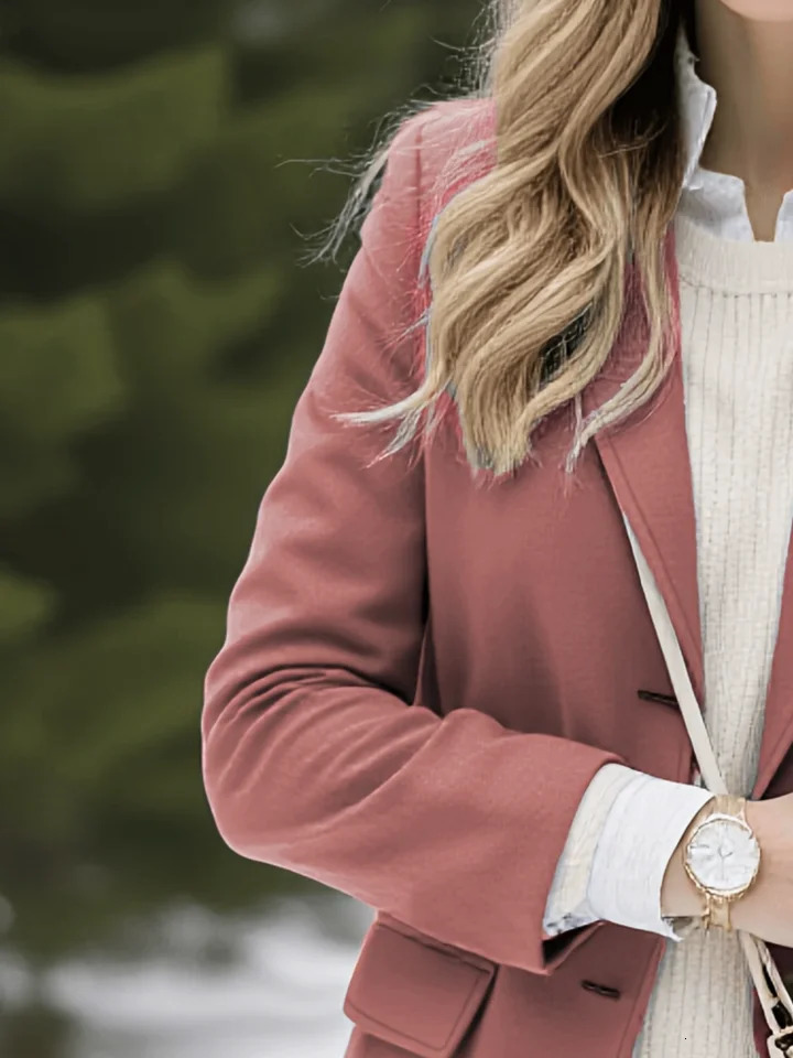 Winter Women Trench Tweed Thickened Warm WoolBlends Coat Elegant Multi-Color Jacket Cardigan Single-Breasted Female Tops 251222