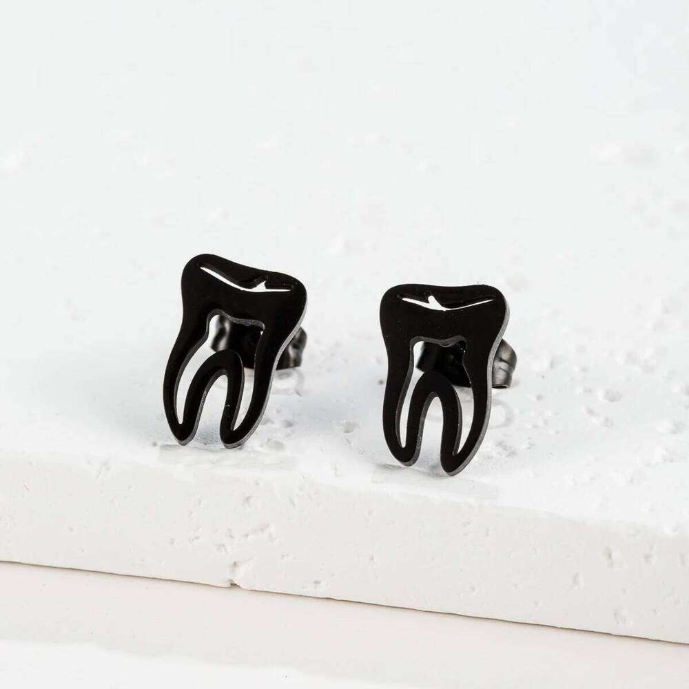 Punk Stainless Steel Dentist Tooth Stud For Women Doctor Nurse Tragus Piercing Earrings Jewelry Accessories Aretes 25H1226