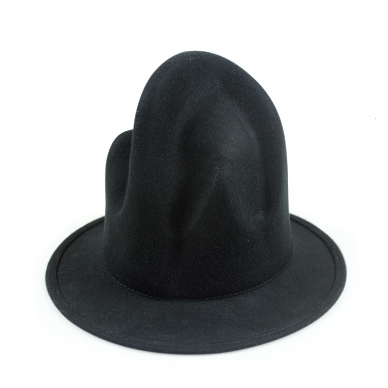 Pharrell Hat Felt Fedora Hat For Woman Men Hats Black Top Hat Y19070503