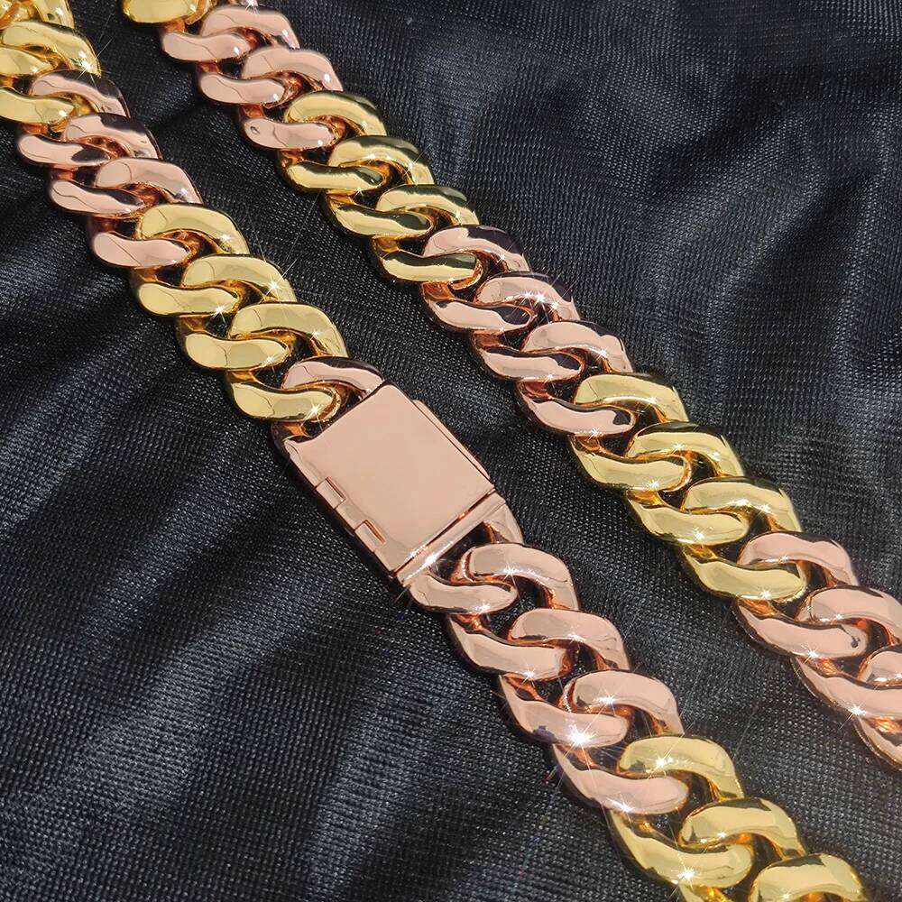 jewelry 25MM Big Heavy Cubic Zirconia Stone Chain Full Paved Bling Iced Out Round Cuban Link Necklace For Men Hip Hop Jewelry