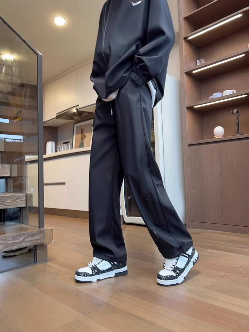 Men's Fall Outdoor Hiking Cargo Pants, American Workwear Style, Quick-Dry, Loose-Fit Tapered Sweatpants, Athletic Casual Pants