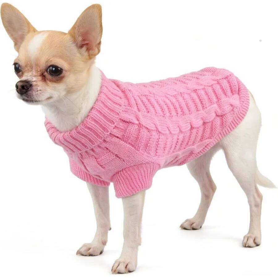 Pullover Puppy Sweaters for Small Dogs Girl Dog Outfits Clothes Warm Soft Knitwear Kitten Cat Sweater Dachshu 25T1226