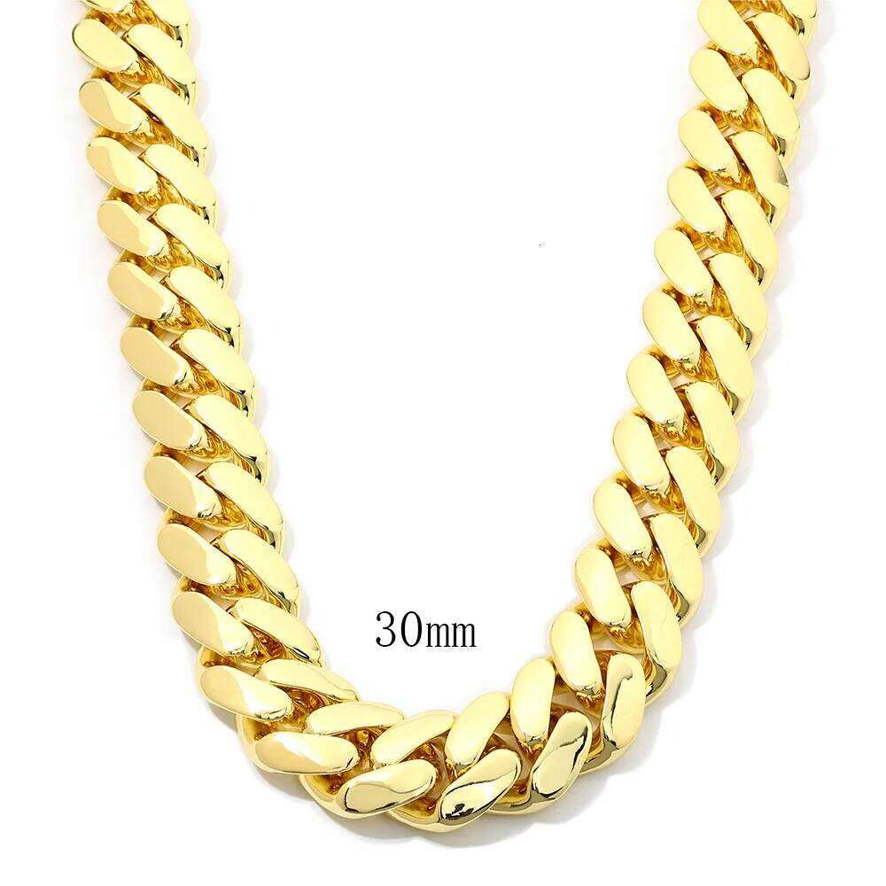 jewelry Hip Hop Jewelry 30mm/40mm Chunky Link Necklace Personalized Big Heavy 18K Gold Plated Smooth Cuban Chain