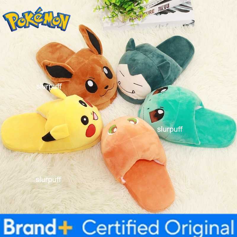 Pokemon 2025 Anime Cotton Warm Slipper Pikachu Gengar Snorlax Autumn Winter Indoor Shoes Stuffed Dolls Women Plush Home Slippers W251226
