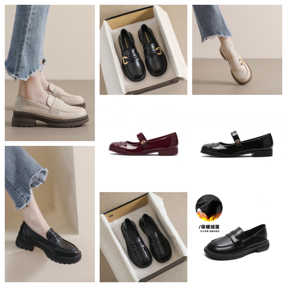 New Black Womens Shoes Derby Flats British Style Casual Female Sneakers Ladies' Footwear Shallow Mouth Loafers With Fur Soft