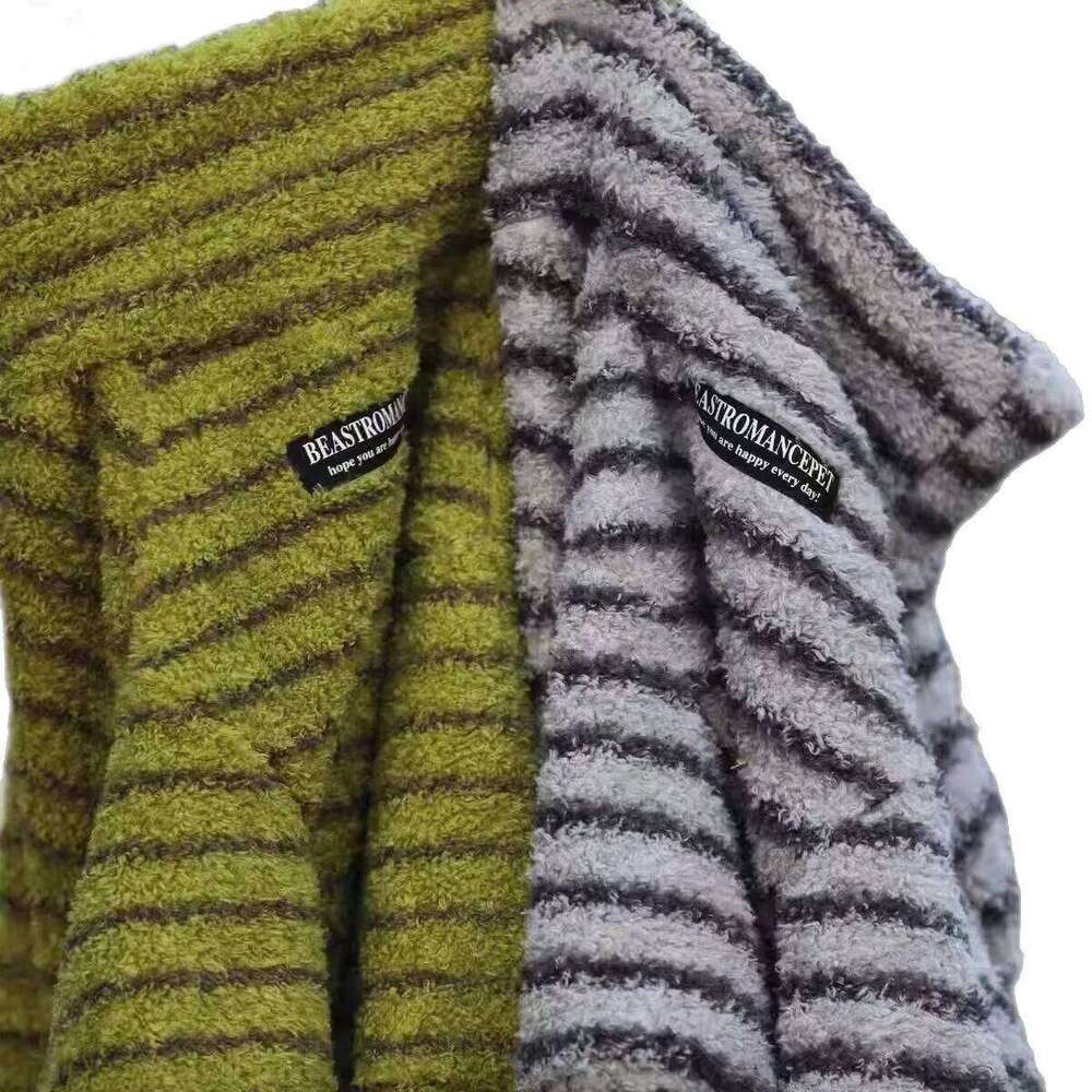 Stripe Fleece Sweater Turtleneck Sweatshirt, Winter Shirt Dog Clothes for Medium Large Dogs, Pet Apparel Pullover Jumper 25T1226