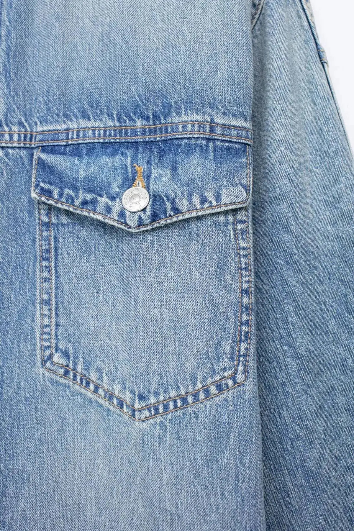 Summer Womens Clothing European And American Cross-Border Unique Pink Washing Denim Long Sleeve Jumpsuit 251225